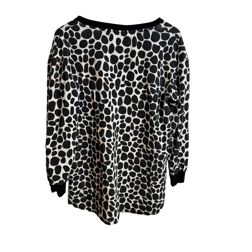 Beddy's Women Giraffe Print Pajama Set XL Black White Loungewear Sleepwear Cozy - Picture 2 of 10